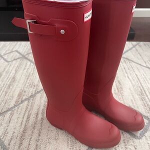 Hunter Classic Red Knee-High Boots